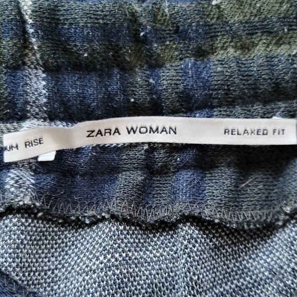 ZARA casual pants , size M ( 28), army green and dark navy blue color. - Picture 11 of 11